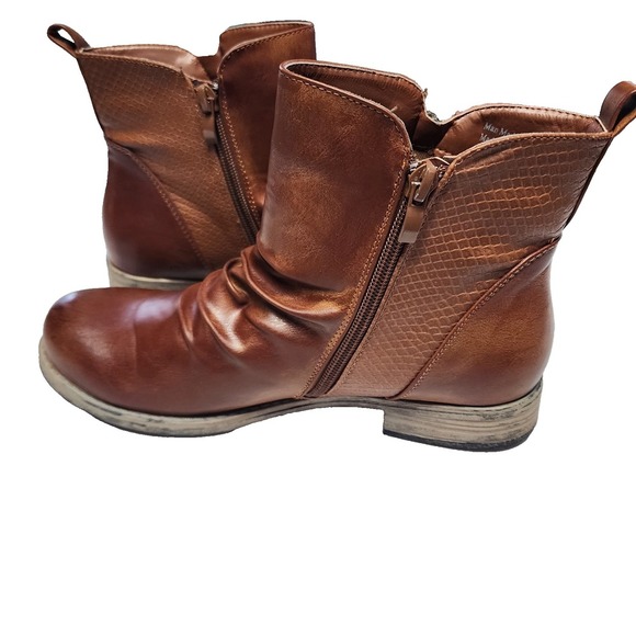 Corkys To Be Hones Brown Pull On Chelsea Ankle Boots Size 8 - Picture 5 of 12